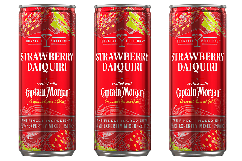 Captain launches strawberry daiquiri cocktail premix can